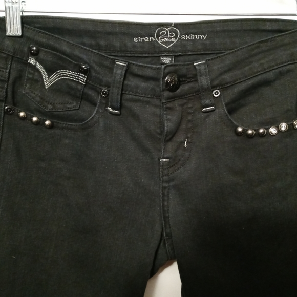 👖Bebe/Siren 2B bebe Skinny Black Jean 🆕Size 28 Women,A Fabulous Gift Item 🎁 - Picture 14 of 16